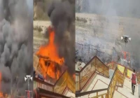 A massive fire broke out in the Garjiya Devi Temple Complex in Ramnagar, Uttarakhand
